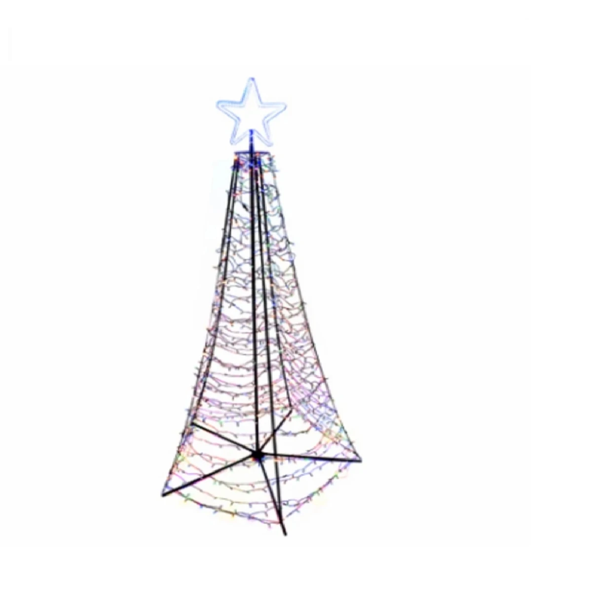 Starry Spire LED Tree, 550 Twinkling Multi-Color LED Lights, 3mm, 7-1/2-Ft.