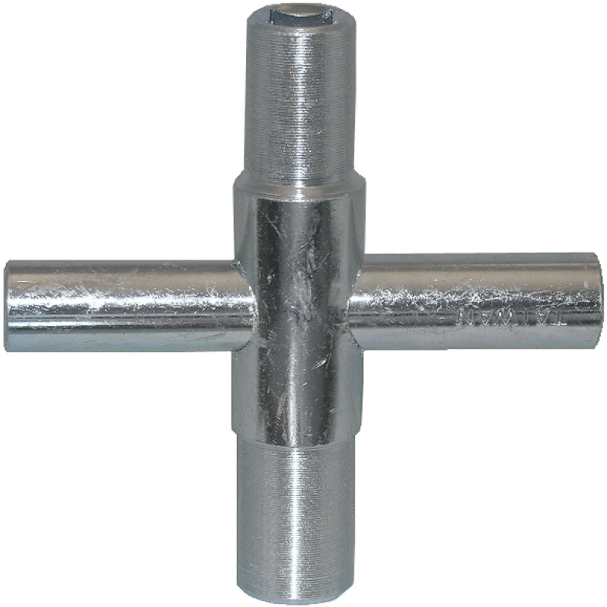 4-Way Outside Faucet/Hose Sillcock Key, Fits Square Stems, Metal