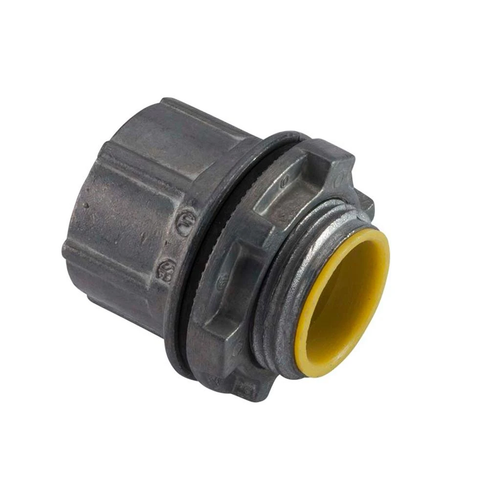 Conduit Hub, Indoor/Outdoor, Watertight, Zinc, 1-In.