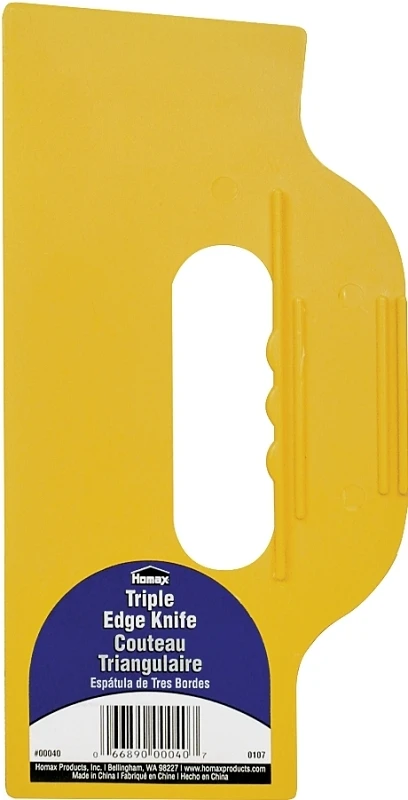 Drywall Knife, Triple-Edge, Heavy-Duty Plastic