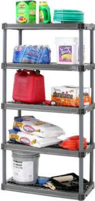 5-Shelf Shelving Unit, Ventilated, 37 x 71 x 18 In.