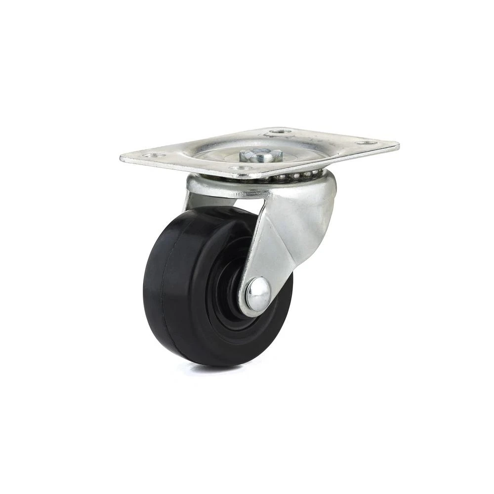 Rubber Swivel Plate Caster, 2-1/2 In.