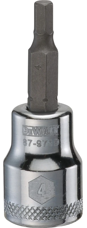 Hex Bit Socket, 3/8 In. Drive, 4mm,
