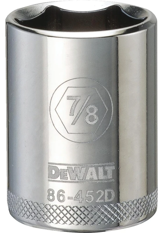 SAE Socket, Shallow, 6-Point, 7/8 In., 1/2 In. Drive