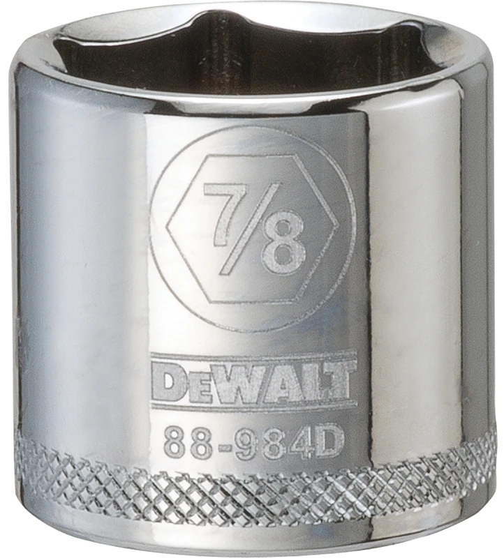 SAE Socket, Shallow, 6-Point, 7/8 In., 3/8 In. Drive