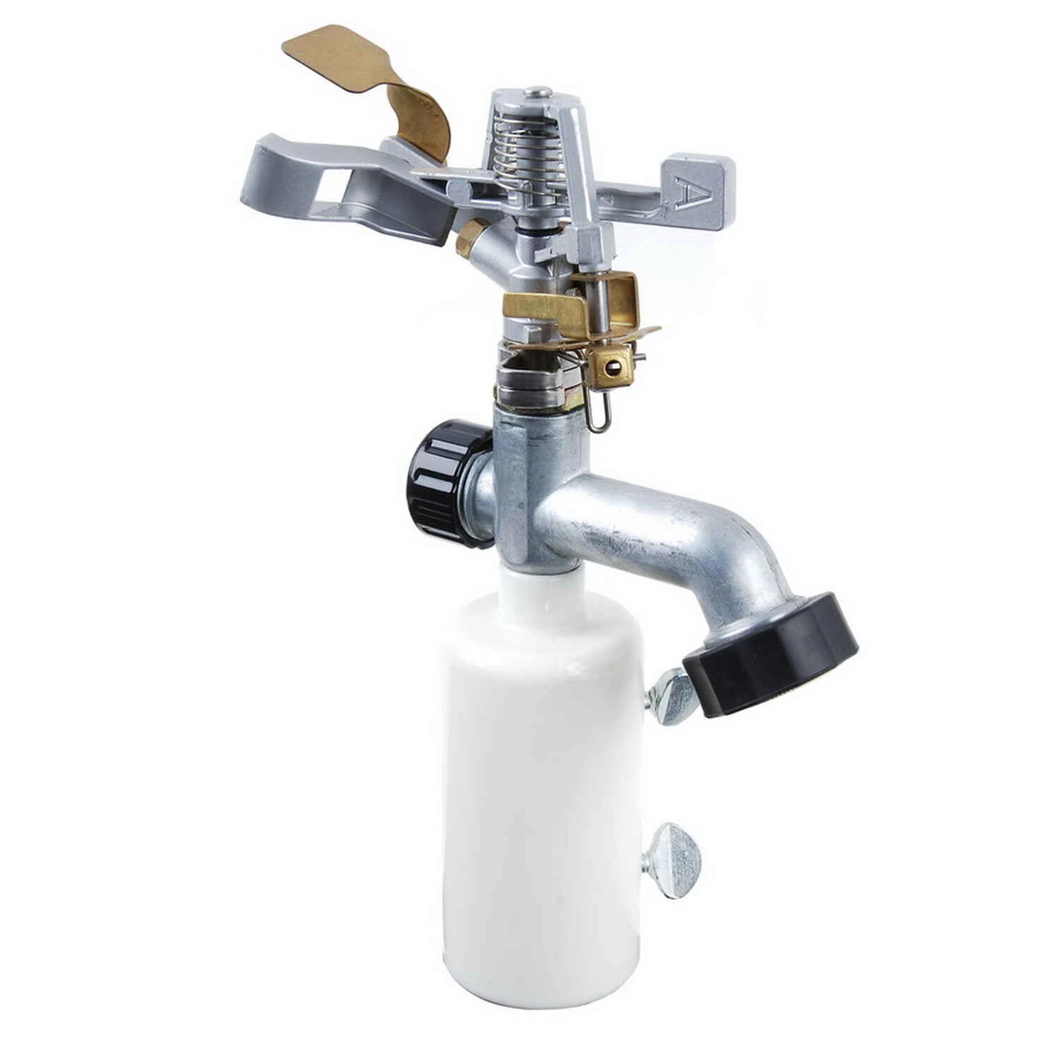 Adjustable T-post Sprinkler With Brass Connector For Up To 90' Coverage