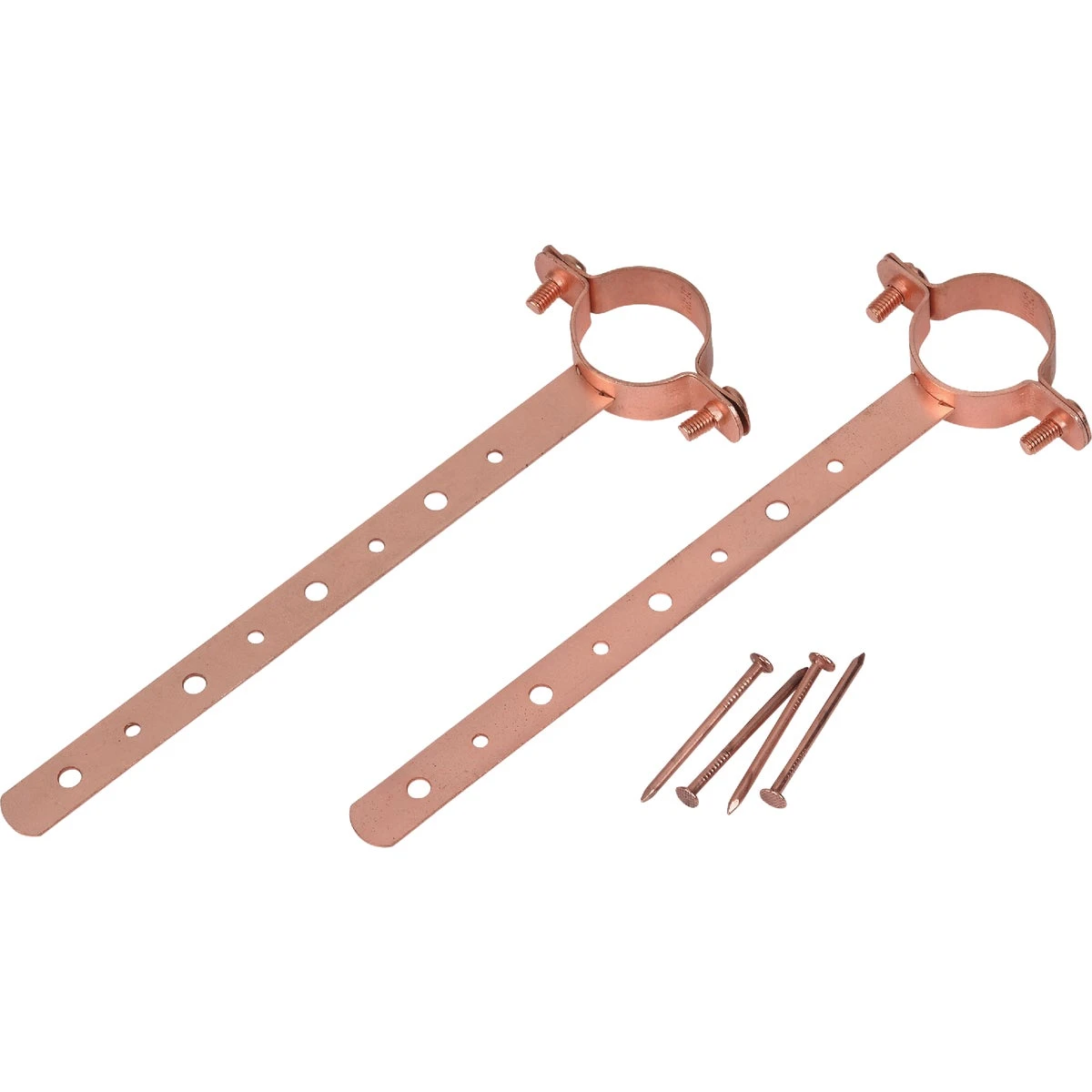 Copper-Plated Pipe Hanger, Milford Type, 1/2 x 6 In.
