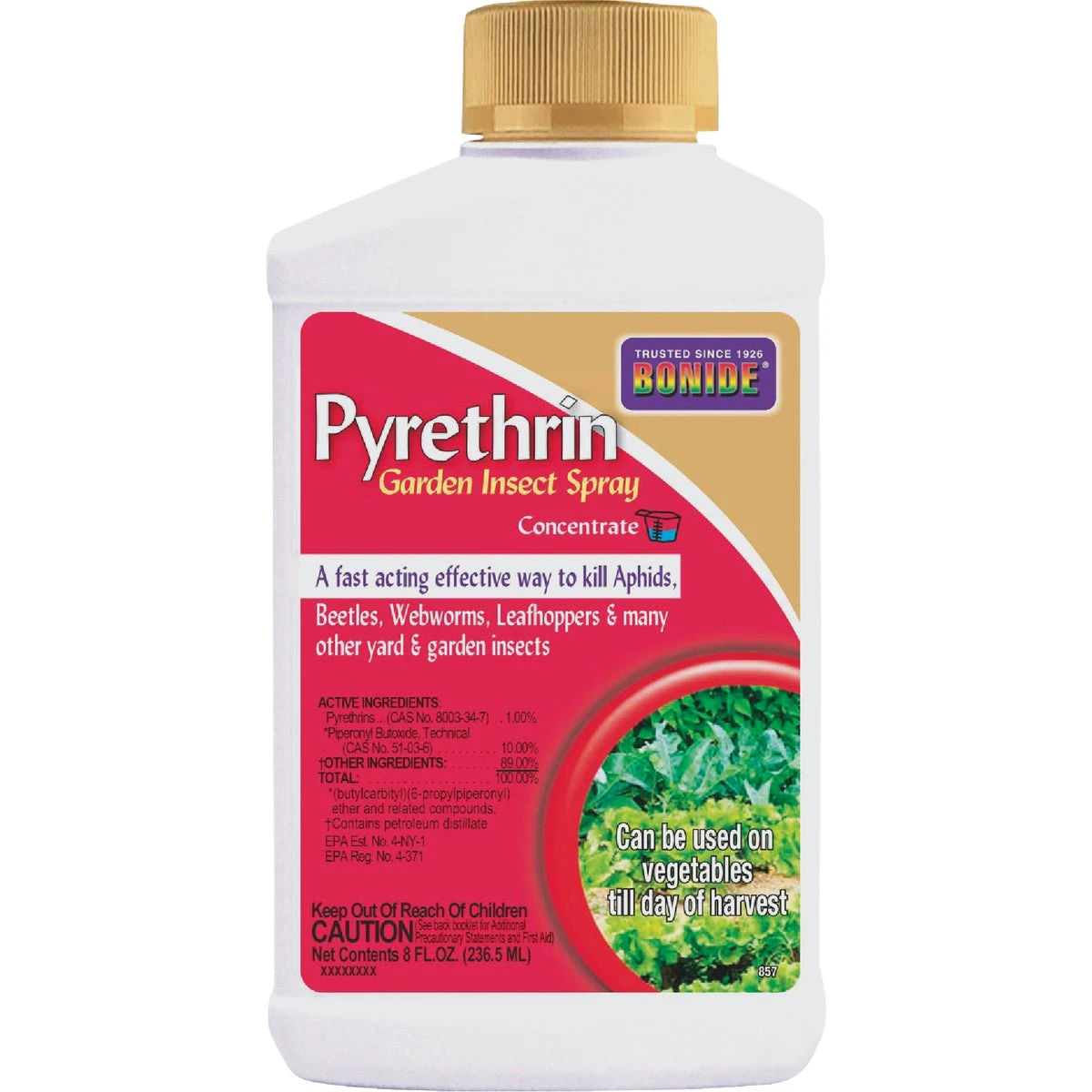 Pyrethrin Garden Insect Spray, Fast Acting Outdoor Garden Insecticide, 8 oz. Ready-to-Mix Concentrate