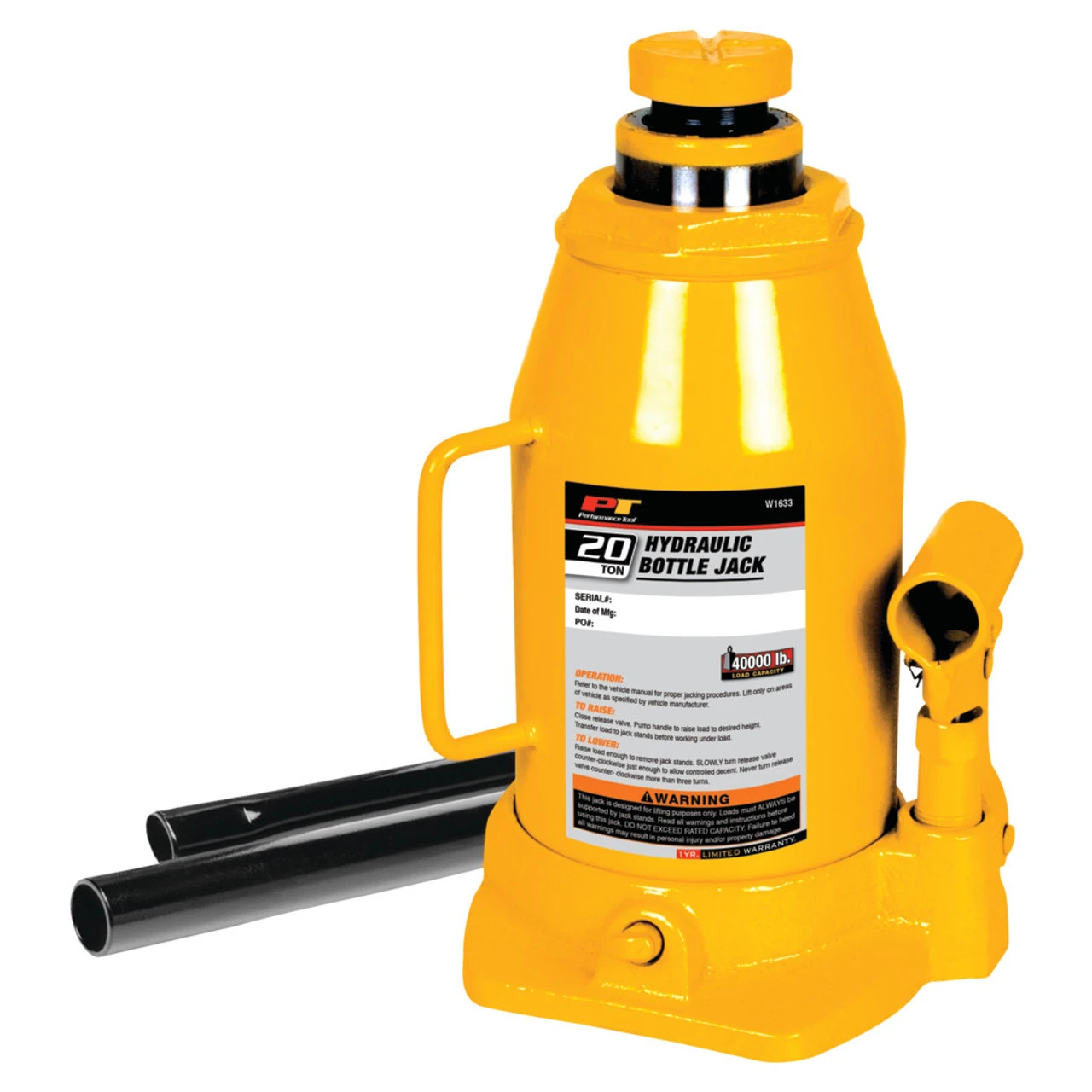 20-Ton Hydraulic Bottle Jack