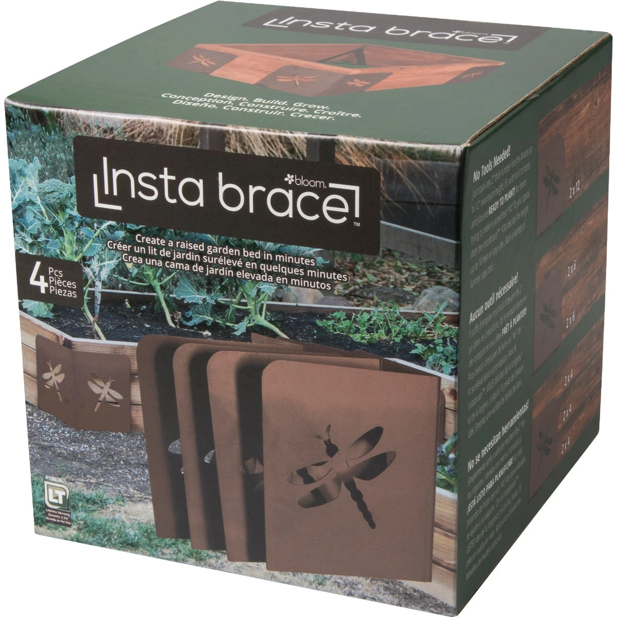 Steel Brace for Raised Gardens, Dragonfly Design, 4-Pk.