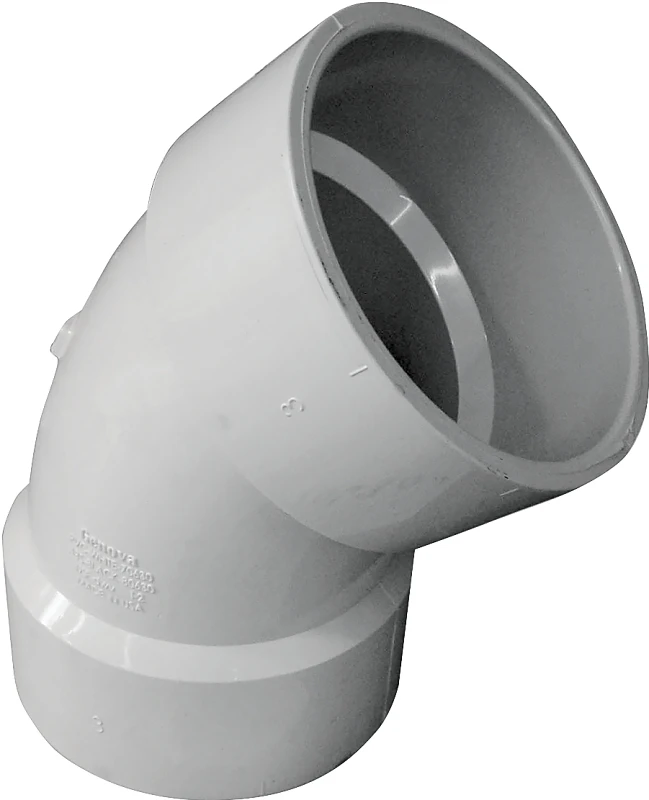 3 Inch Dwv Pvc 45 Degree Elbow Pipe Fitting