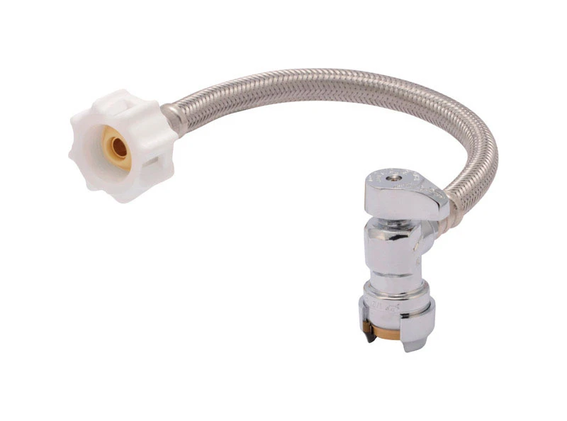 Toilet Connector, Click Seal, 1/2 x 7/8 x 12 In.