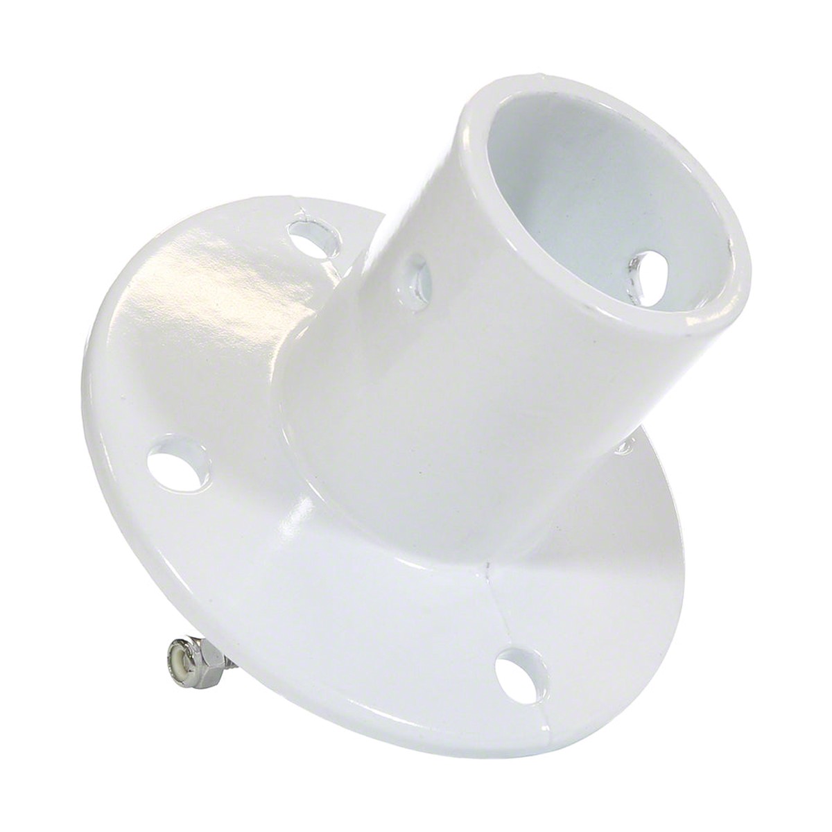 Aluminum Deck-Mounted Anchor Flange for 1.90 Inch O.D. Rail