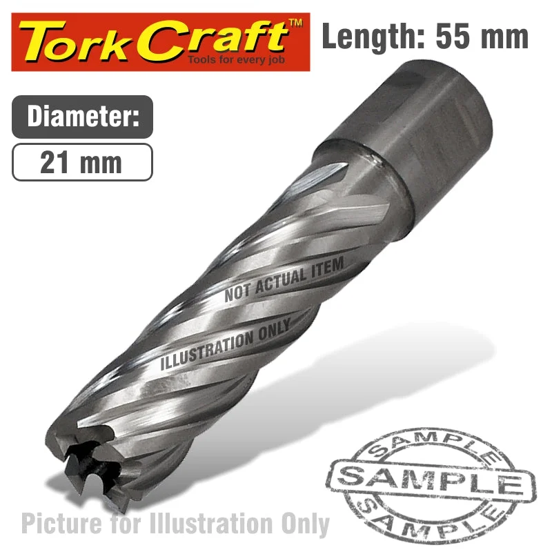 ANNULAR HOLE CUTTER HSS 21 X 55MM BROACH SLUGGER BIT