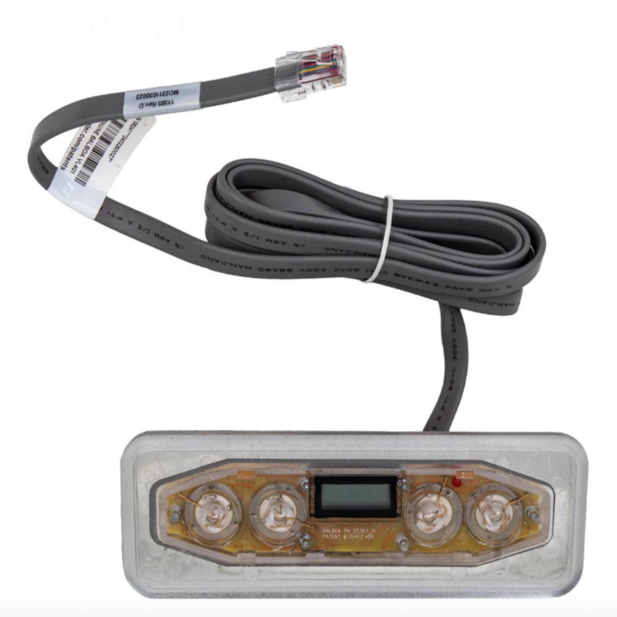 Balboa Clear Topside Only Control Panel - 4 Button