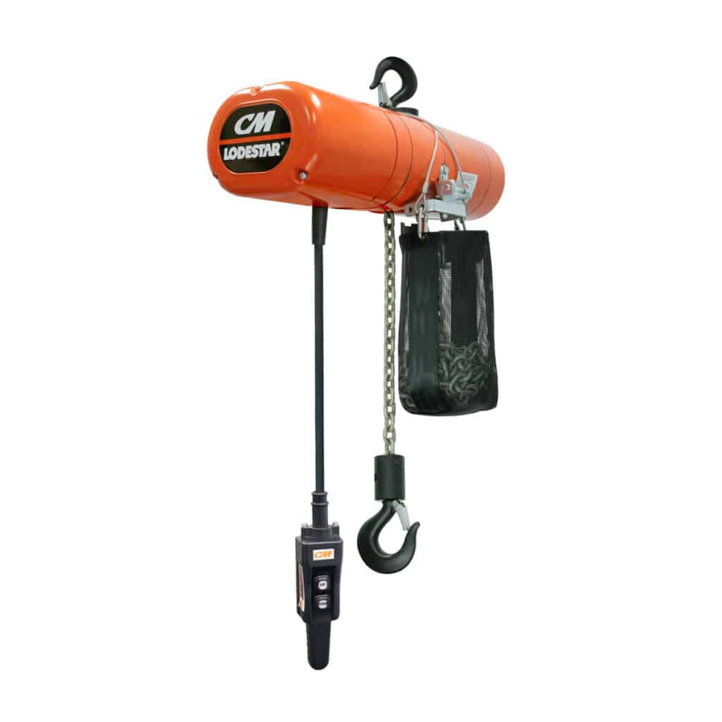Columbus McKinnon 3151NH CM Lodestar 1/2‑Ton, 16 FPM, rigid hook, single‑phase, 115V power supply, 15‑ft lift.