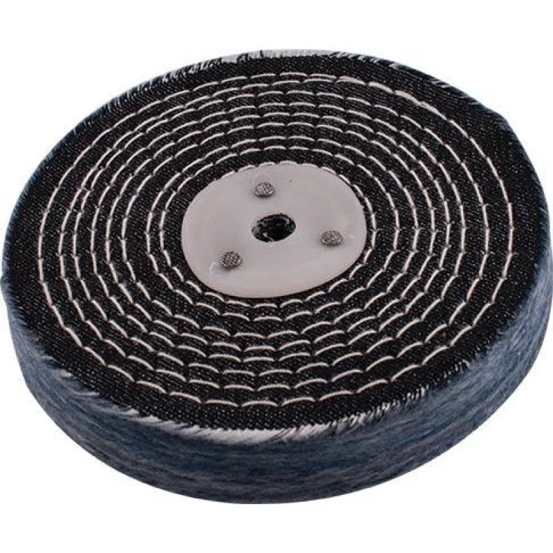 COLOUR BUFF/MOP 150MM X 2 SECTION X 30MM THICK 1/2′ HOLE