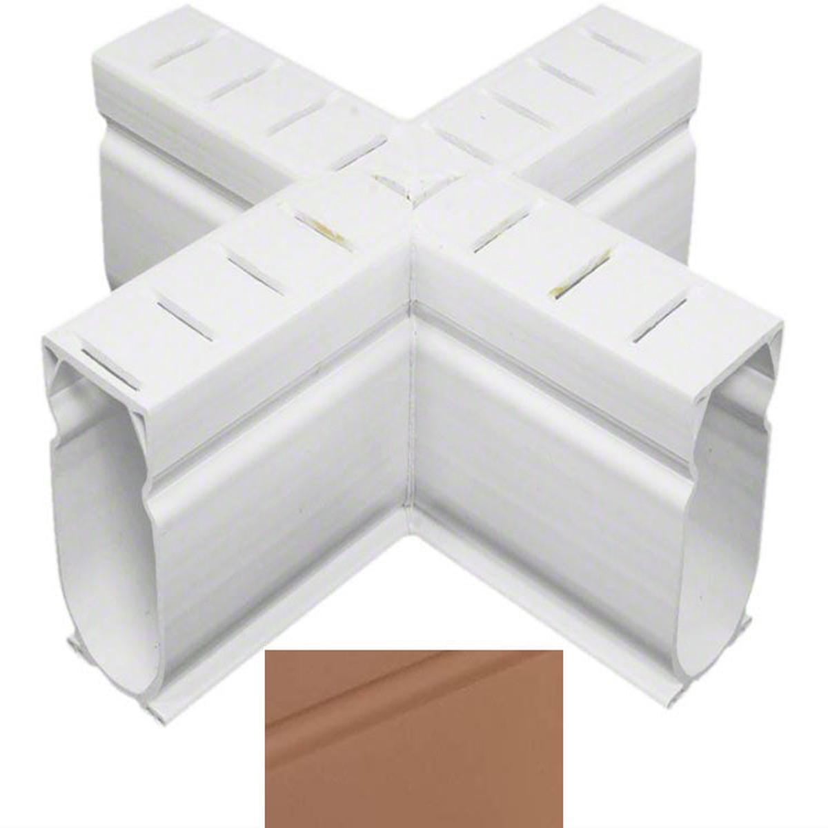 Deck Drain Cross Fitting 1.6 Inch Width - Tan