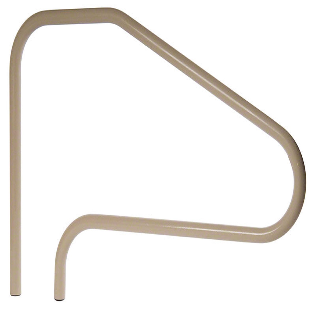 Deck Mounted 48 Inch Pool Stair Rail - 1.90 x .049 Inches - Powder Coated Taupe