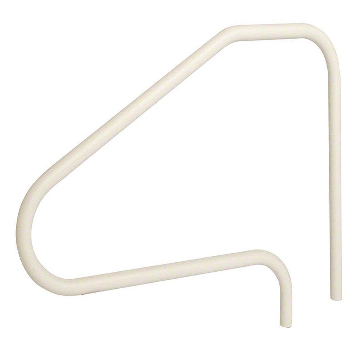 Deck Mounted 48 Inch Pool Stair Rail - 1.90 x .049 Inches - Powder Coated White