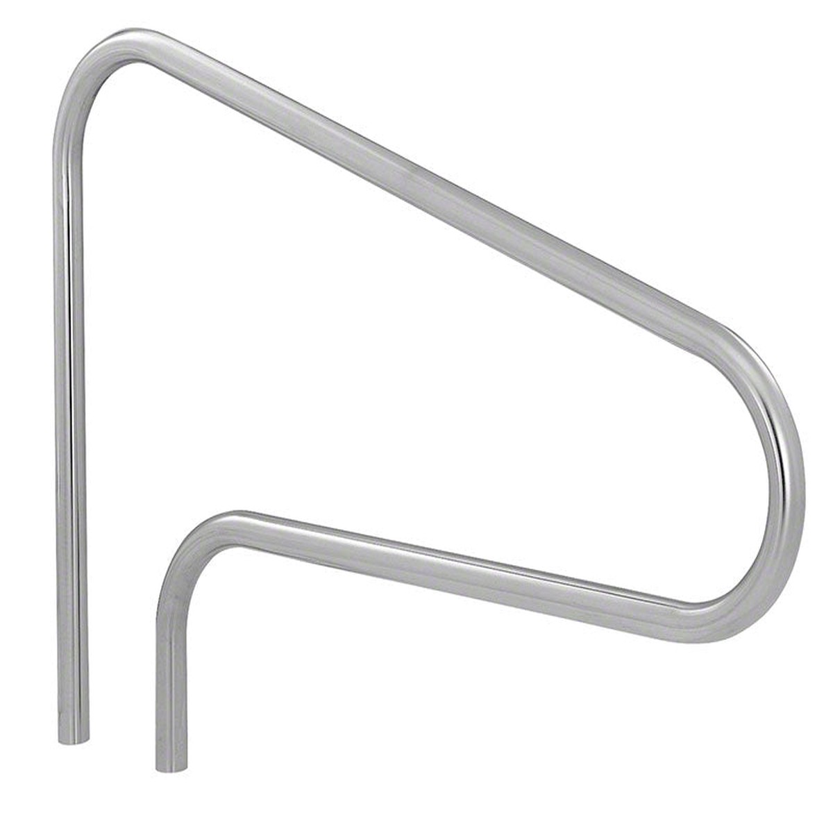 Deck Mounted 51 Inch Pool Stair Rail - 1.90 x .049 Inches