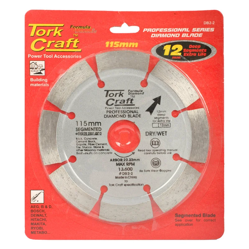 DIAMOND BLADE SEGMENTED 115MM WITH 12MM SEGMENTS