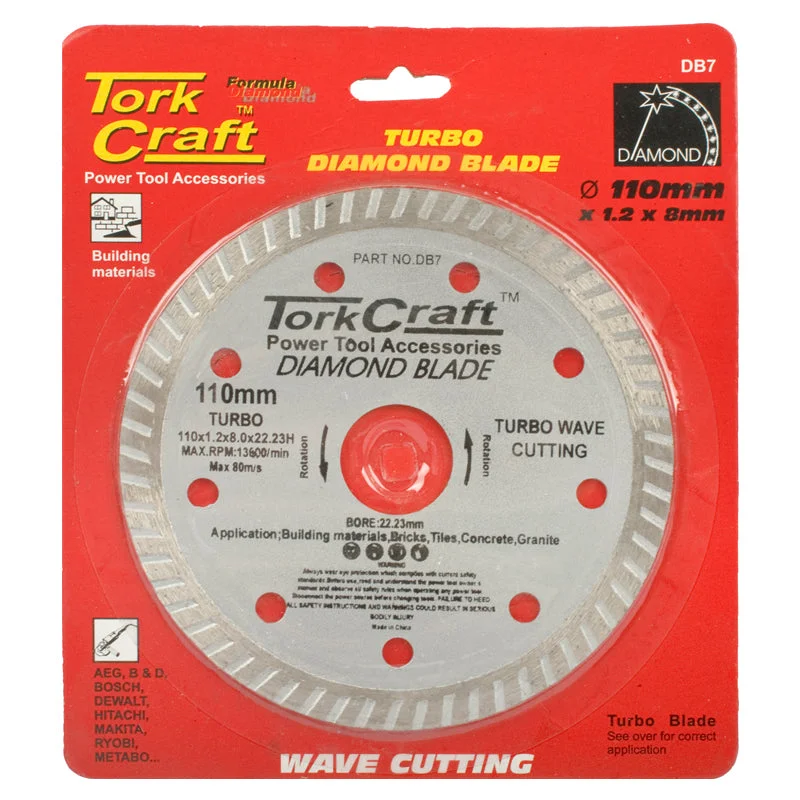 DIAMOND BLADE TURBO 1.2MM X 110MM X 8MM x 22.2 SLIM LINE CUT PROFESSIO