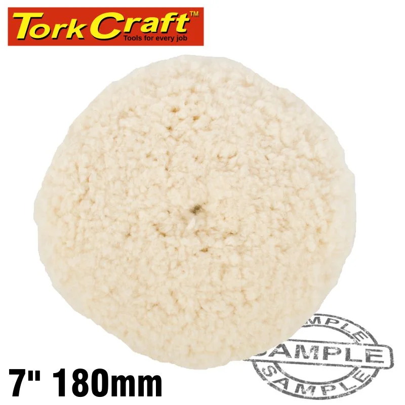 DOUBLE SIDED WOOL BUFF 7′ 180MM WITH M14 THREAD