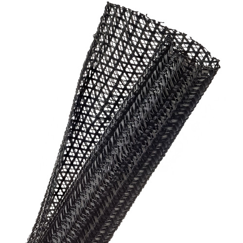 Techflex F6N1.00BK Flexo F6 1 in. x 50 ft. Braided Sleeve, Black