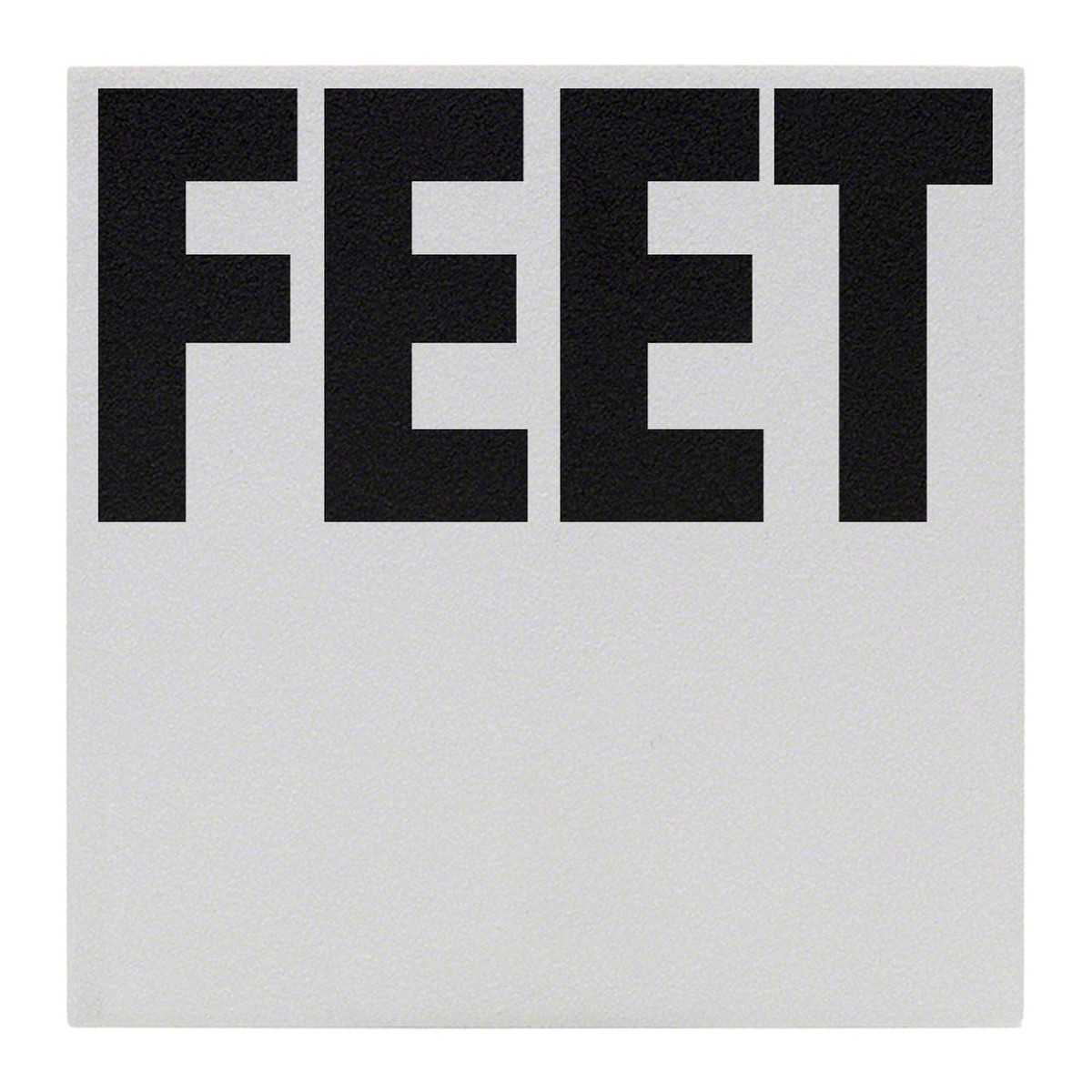 FEET Message Ceramic Skid Resistant Tile Depth Marker 6 Inch x 6 Inch