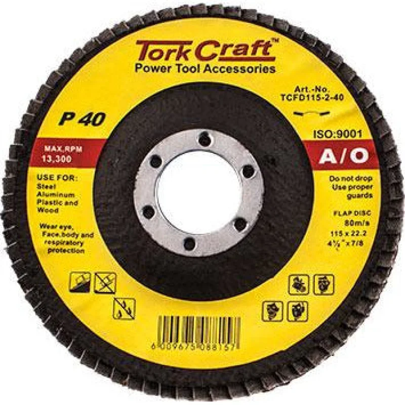 FLAP DISC 115MM 15 DEG.ANGLE 40GRIT