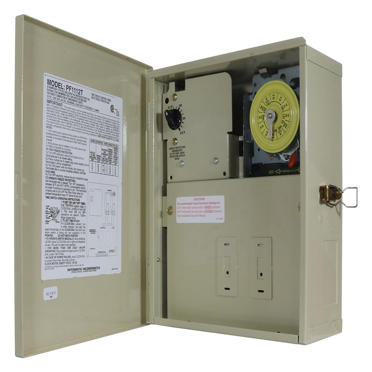 Freeze Protection Control Center With One Timer and Thermostat - 240 Volts