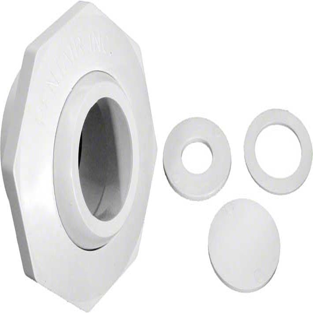 Gunite Return Fitting Inlet and Reducers - 1-1/2 Inch Slip - White