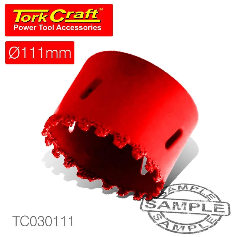 HOLE SAW CARBIDE GRIT 111MM -RED