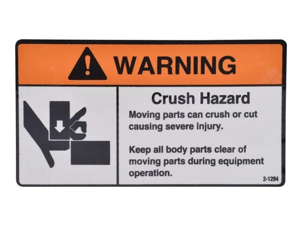 JLG Part # GN2-1294 | GN-CURSH HAZARD PINCH, EA