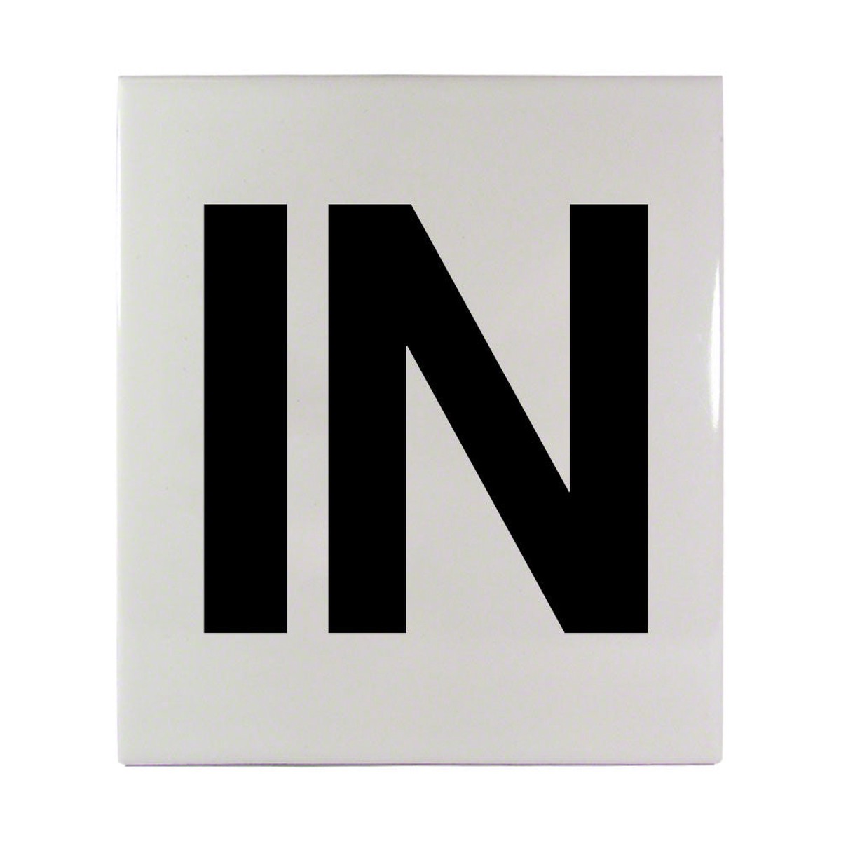 IN Message Ceramic Smooth Tile Depth Marker 6 Inch x 6 Inch with 4 Inch Lettering