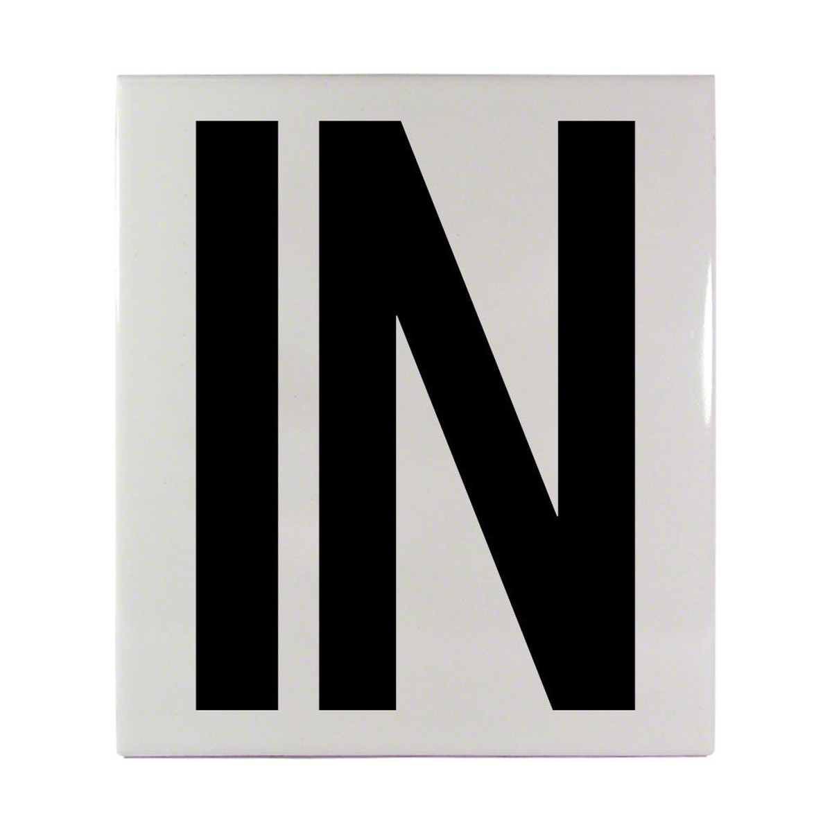 IN Message Ceramic Smooth Tile Depth Marker 6 Inch x 6 Inch with 5 Inch Lettering