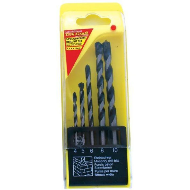 MASONRY DRILL BIT SET 5PC 4-10MM