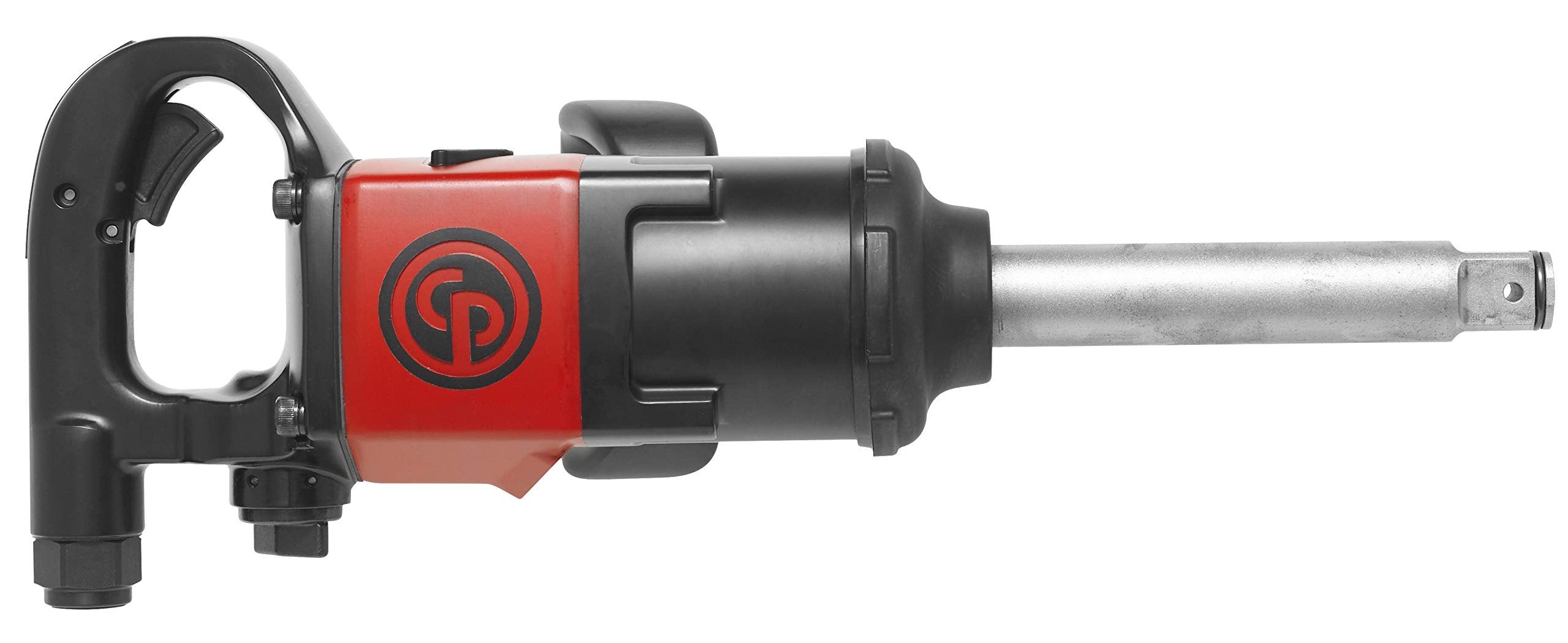 Chicago Pneumatic CP7783-6 - 1 Inch Air Impact Wrench with 6 Inch Extended Anvil, D-Handle with Side Handle, Max Torque Reverse Output 1770 ft. lbf / 2400 Nm, 6200 RPM, Pinless Rocking Dog