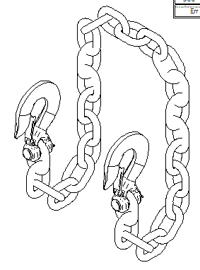900-4912-71: See Notes 3/8" X 7' G70 W/Sh & Latch Safety Chain Kit