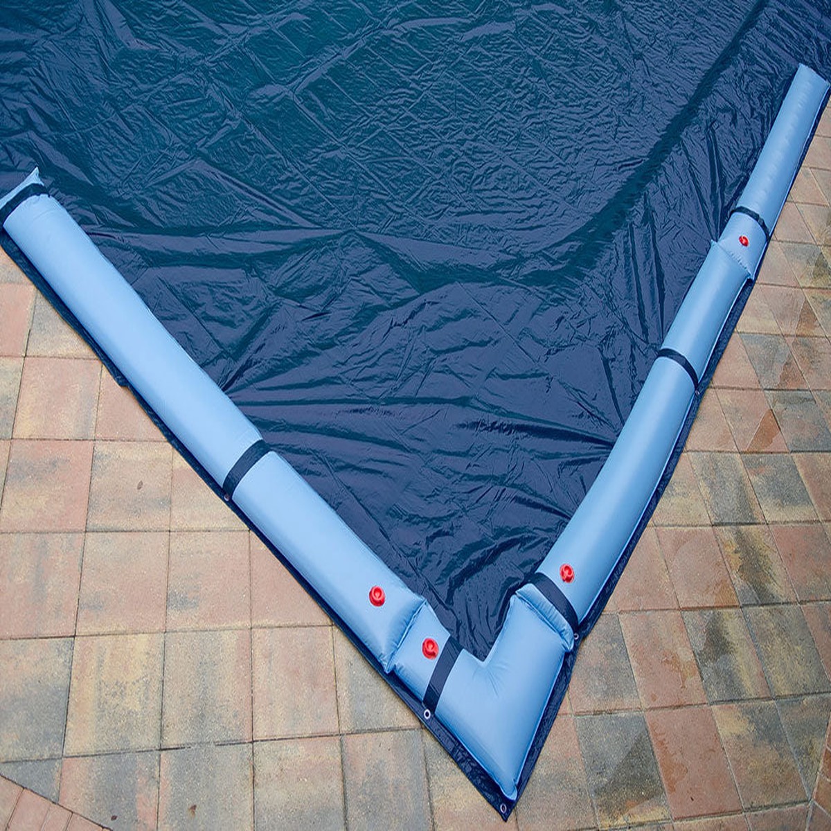PoolTux Royal Blue/Black 16 x 32 Foot Winter Pool Cover