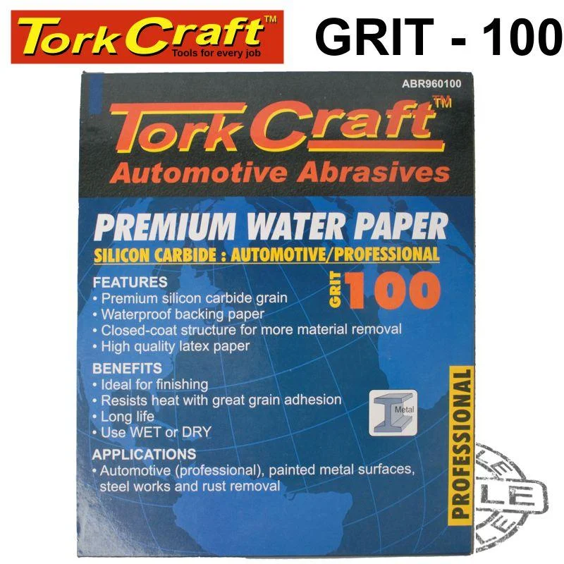 PREMIUM WATERPROOF PAPER100 GRIT 230X 28 (50 PIECE) AUTOMOTIVE