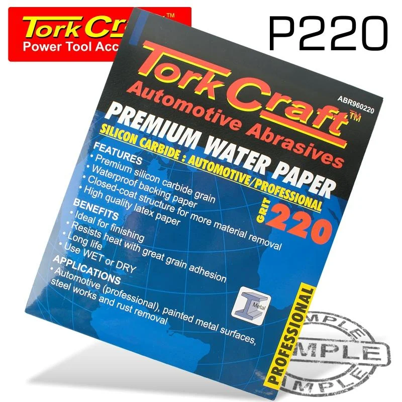 PREMIUM WATERPROOF PAPER220 GRIT 230X 28 (50 PIECE) AUTOMOTIVE