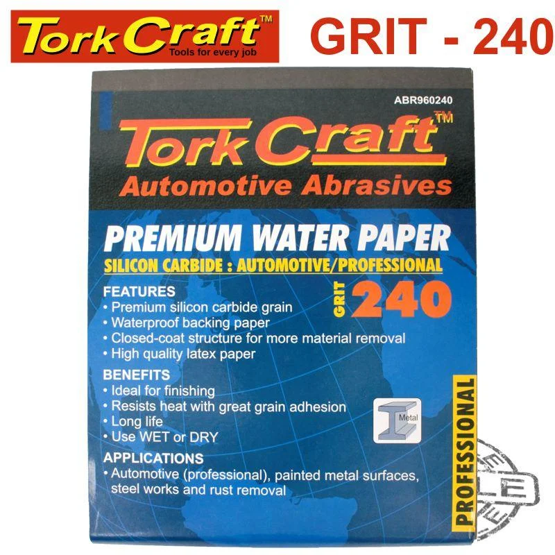 PREMIUM WATERPROOF PAPER240 GRIT 230X 28 (50 PIECE) AUTOMOTIVE