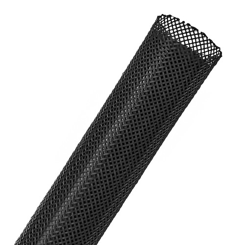 Techflex PTN0.75BK Flexo PET 3/4 in. x 75 ft. Braided Sleeve, Black