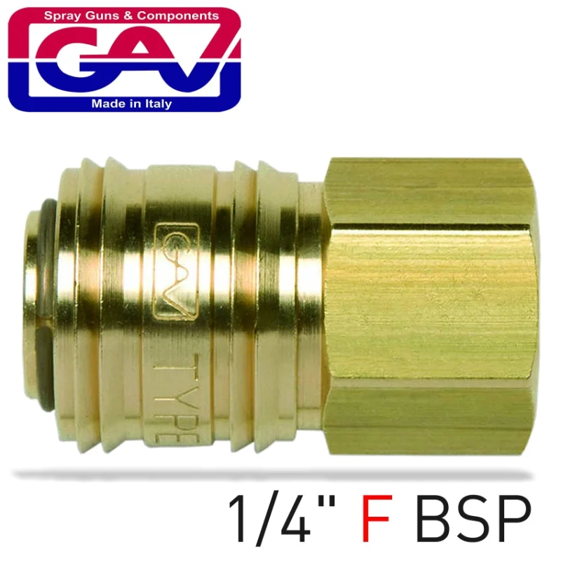 QUICK COUPLER BRASS 1/4’F
