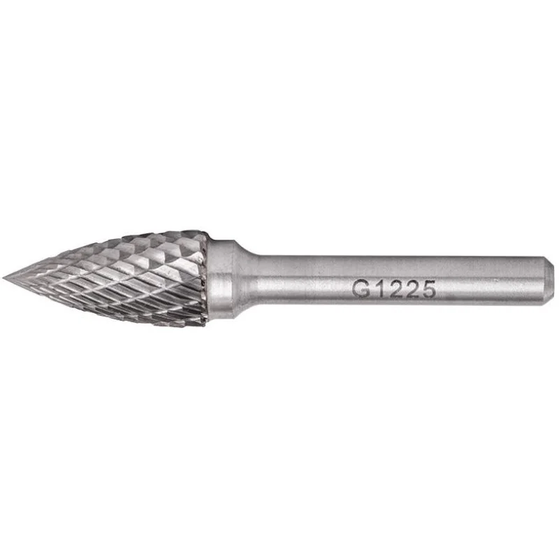 ROTARY BURR TUNGSTEN 12X25X6MM CONICAL CURVED