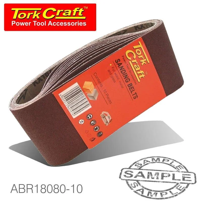 SANDING BELT 100 X 610MM 80 GRIT 10/PACK
