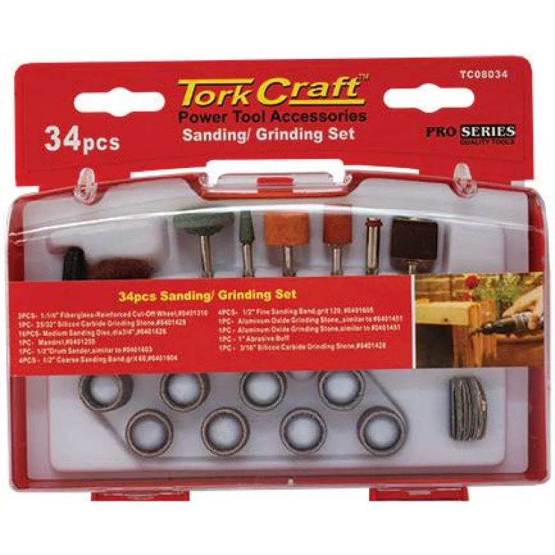 SANDING & GRINDING SET 34 PCE MINI