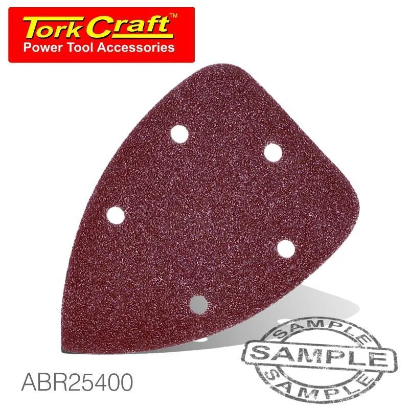 SANDING TRIANGLE VEL SHEET 400 GRIT 140 X 140 X 98MM 5/PACK WITH HOLES